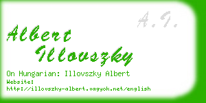 albert illovszky business card